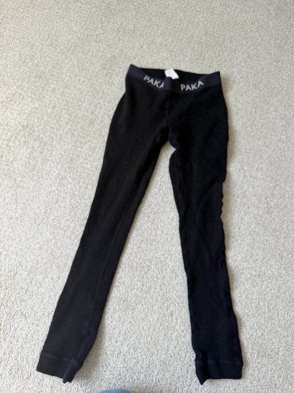 PAKA Black Merino Wool Leggings Royal Alpaca Women's Size XS Athletic